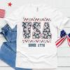 USA Since 1776 Floral T-Shirt, Patriotic American Independence Day Shirt