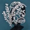 Rhinestone Wedding Hair Accessories Leaf Design Bridal Headband Bridal Headpiece  For Women