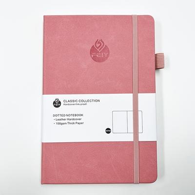 1 Stück A5 Gepunktetes Notizbuch Hardcover Kunstleder Journal 224 nummerierte Seiten Schreibheft für Frauen Männer Schulbüro