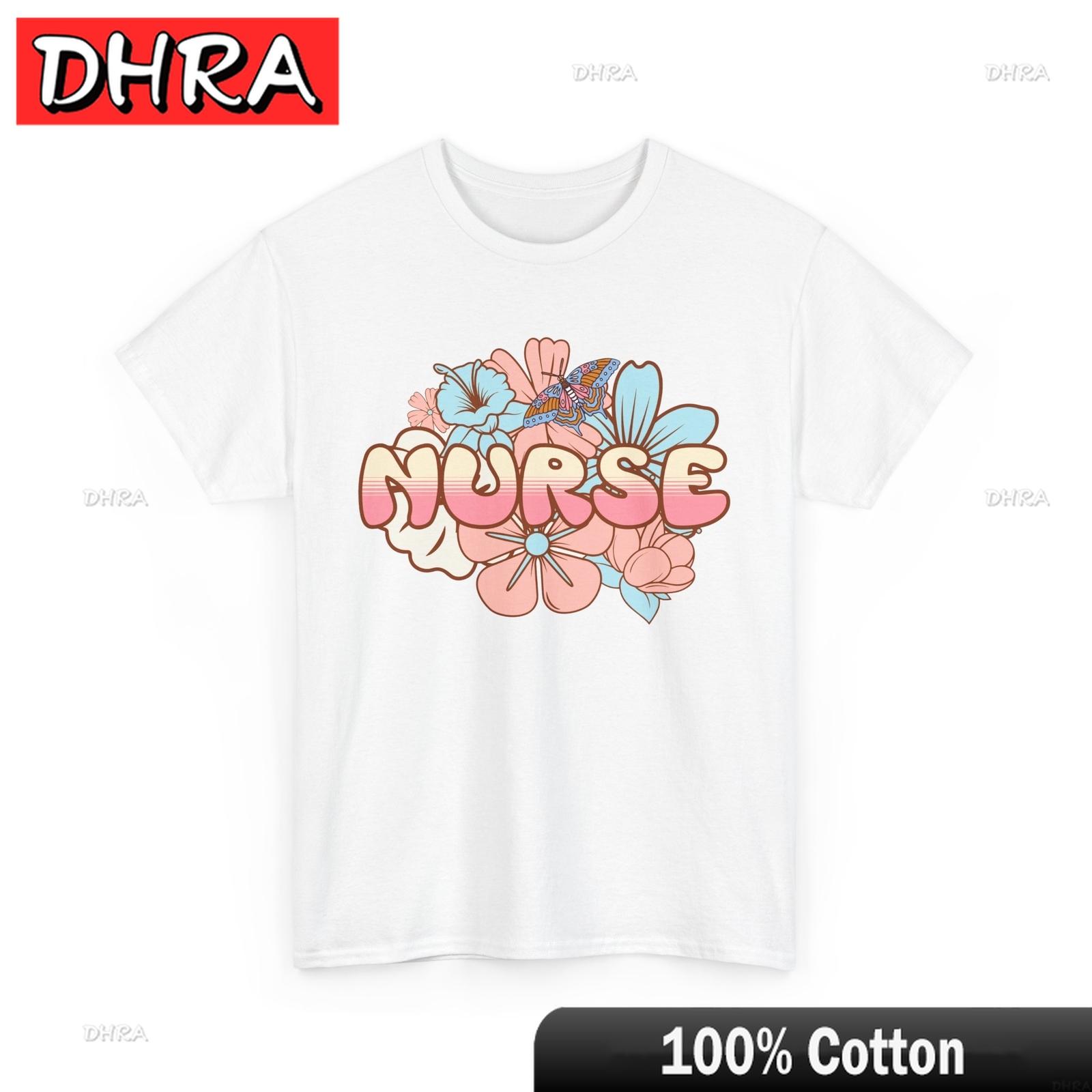 Nurse Heartbeat TShirt Cute RN Stethoscope Tee FloralNurse Urban Funny Classic Clothing Streetwear Abstract Trendy for Unisex S