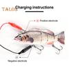13.5CM/39.3G/54G Electric Multi-Jointed Fishing Lure with Float USB Rechargeable LED Luminous Swimbait Robotic Artificial Bait Fishing Accessories