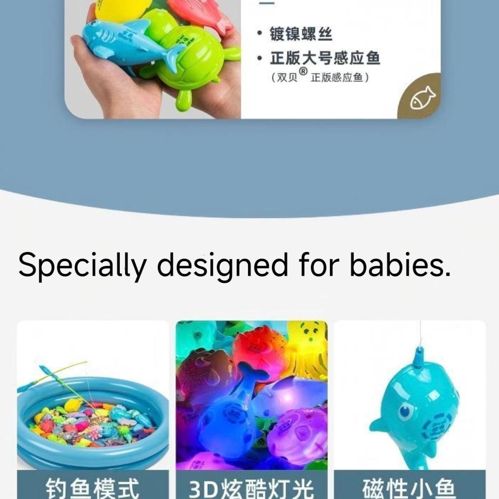 Magnetic Fishing Toy Set for Kids, Bath Water Play Toys, Educational Fishing Rod Game for Toddlers Boys Girls Early Learnin