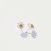 BONBEAU Combi Daisy Pin Earrings Silver Needle 925 Gold Daisy Earrings