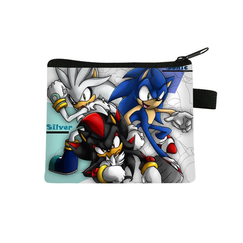 New Sonic Children's Change Bag Mini Bag Key Coin Headphone Bag Cute Cartoon Polyester Wallet