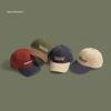 Retro color matching baseball cap children street sunshade embroidery soft top men show face small parent-child peaked cap tide