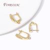 18k Gold Plated Inlaid Zircon U Shape Earring Clasp Fasteners Accessories DIY Handmade Tassel / Pearl Drop Earrings Findings