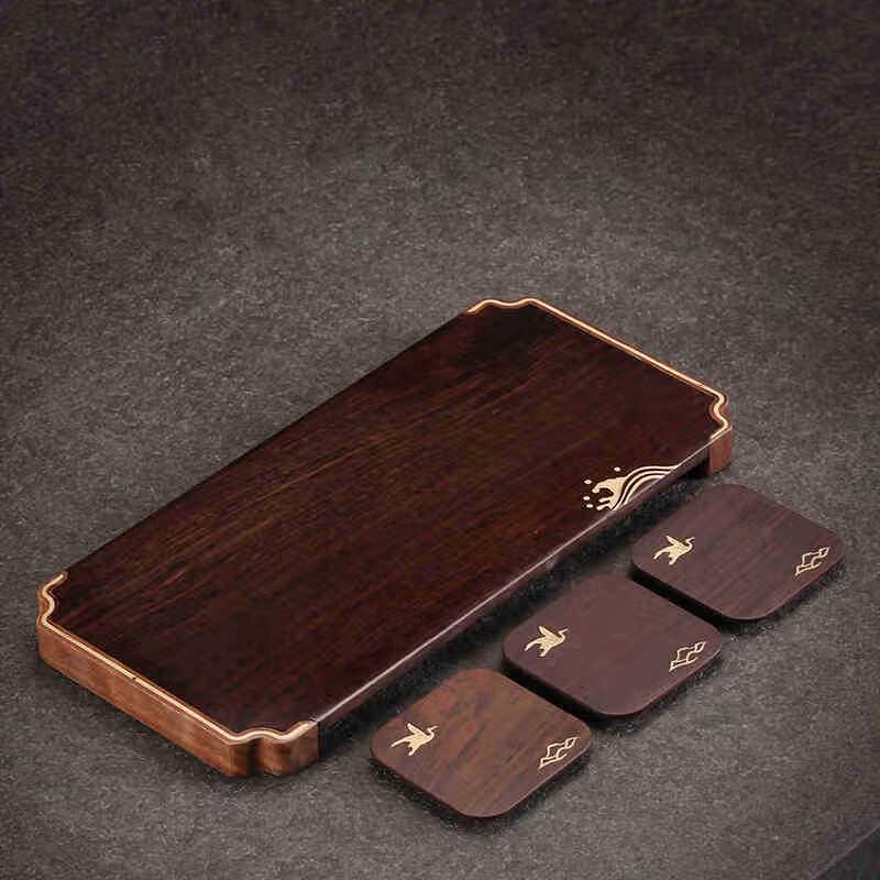 Handun Cloud Crane Bamboo Tea Coaster Set