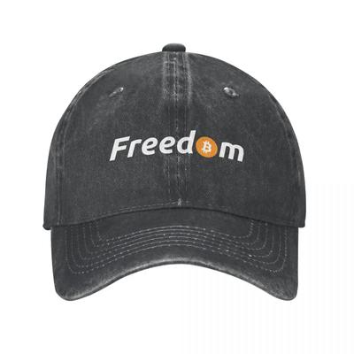 Bitcoin Freedom Denim Baseball Cap Adjustable Hats Women Men Crypto Btc Blockchain Cap Classic Casquette Gorras