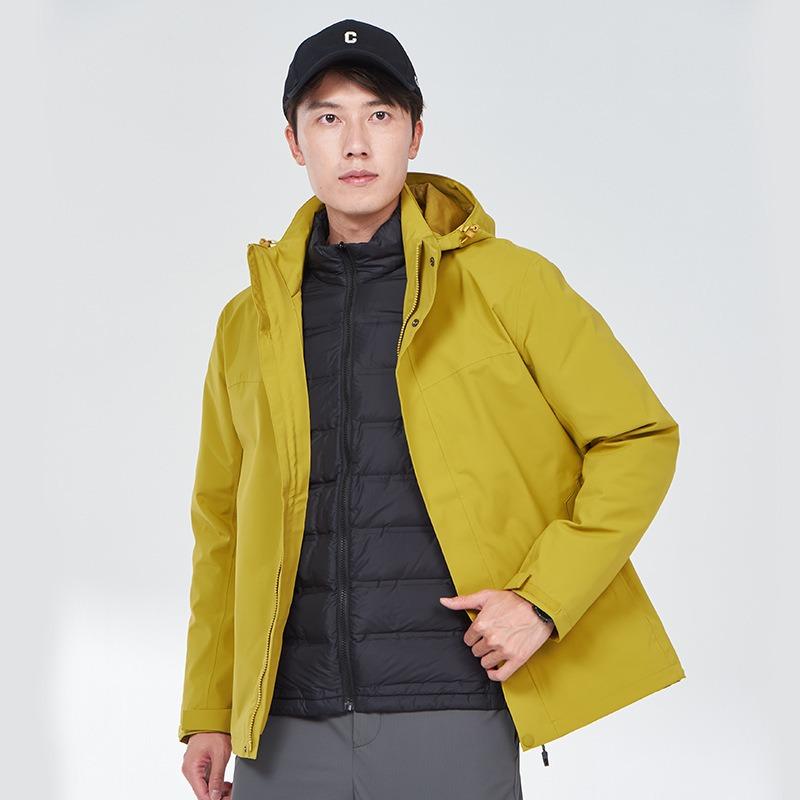 Men's and Women's Jackets, Work Clothes, Gaotair Heat-sealed Three-in-one Waterproof Group Clothes, Winter Down Liner Jacket.