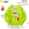 Numberblocks Kids' Autumn/Winter Cartoon Sweatshirt, Velvet-Lined Round Neck Top for Boys and Girls
