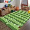 Tappeto Antiscivolo Campo da Calcio a Fumetti Tappeto per Pavimento Camera da Letto Soggiorno Cucina Morbido Tappetino per Porta Educazione Precoce Bambini Decorazione per la Casa
