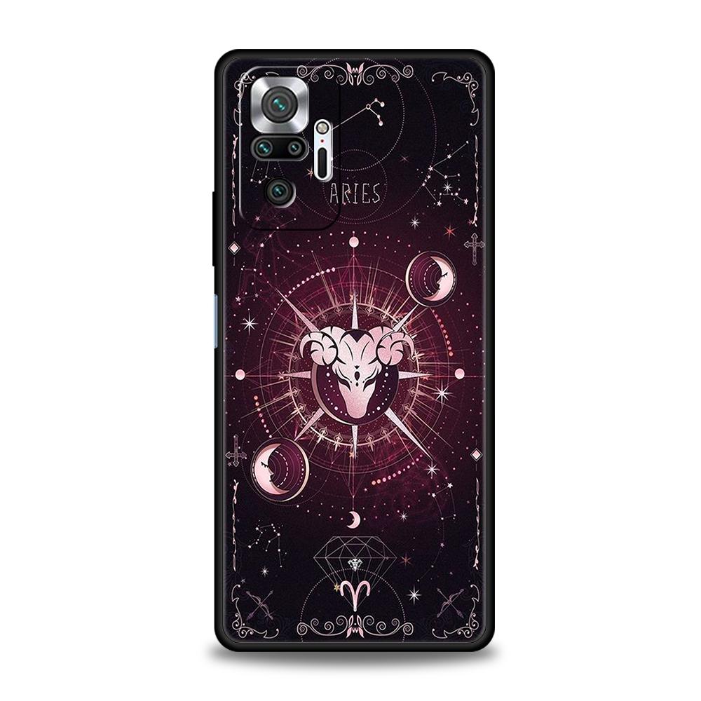 Constellation Virgo Aries Phone Case Cover for Redmi 14C 10C Note 14 13 12 10 11 Pro Plus 7 8T K40 K50 Gaming Pro Plus 5G Shell