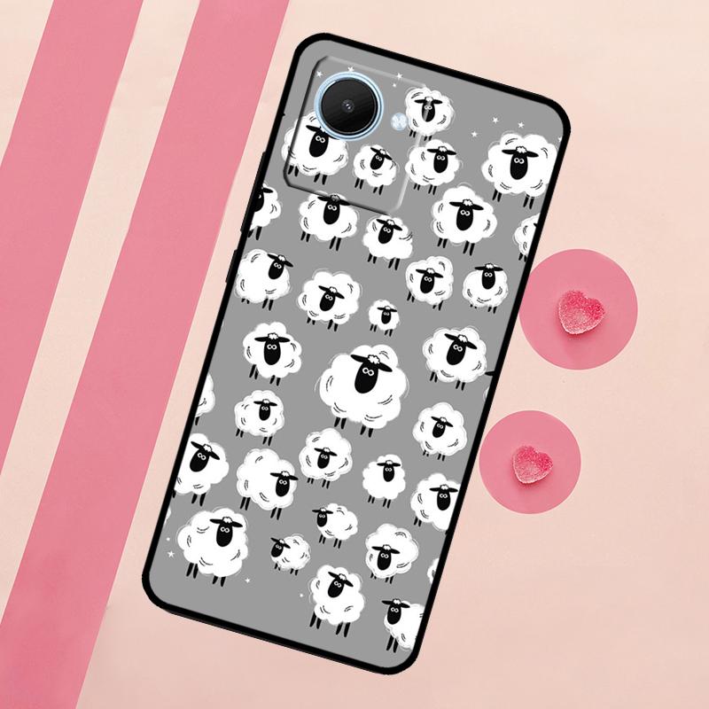 Cute Sheep Case For Realme 11 Pro Plus 10 9 GT Neo 5 3 3T C11 C15 C25s C21Y C30 C31 C33 C35 C53 C55