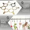 Metal Curtain Rings With Clips 25 Mm Interior Diameter Pack of 10 for Window Drapery Drapes Hanging, Divider Fabric, and Backdrops Display