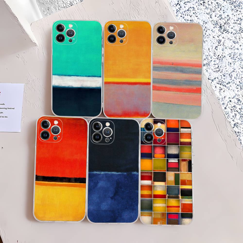 Abstract Art M-Mark R-Rothko Phone Case For IPhone 11 13 16 12 17 14 15 Pro Max Plus Soft Clear Back Cover Coque