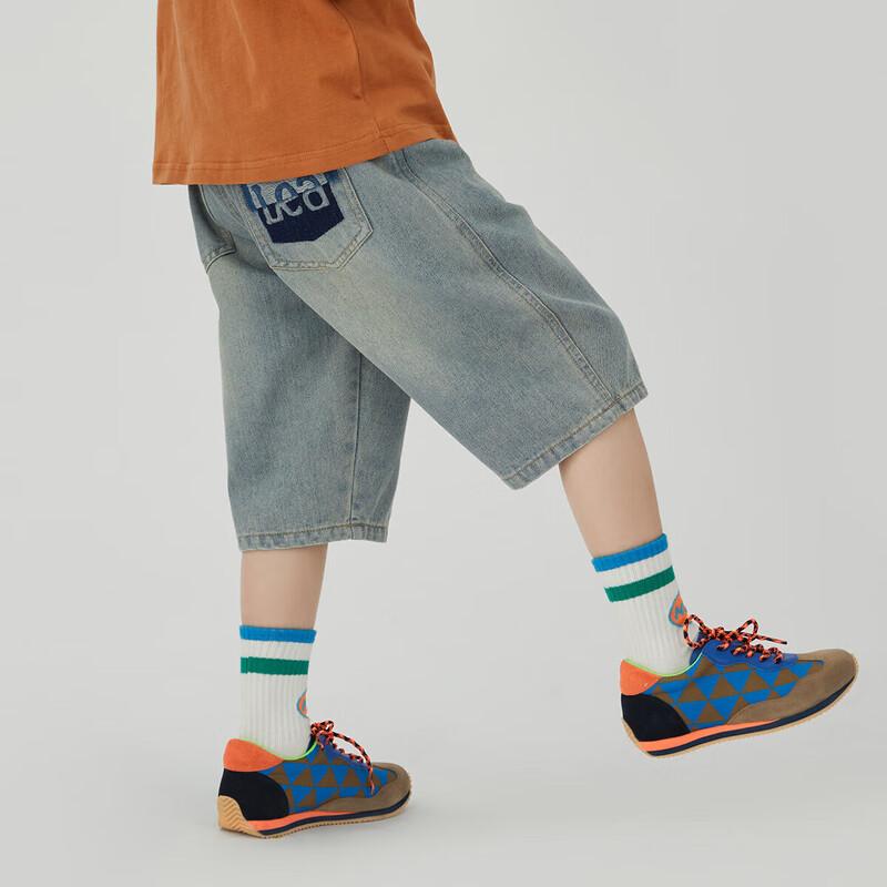 Duoduo Home Boys  Summer Soft Denim Embroidered Capris 160