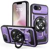 For iPhone 16e Magnetic Case Rotating Kickstand TPU+PC Phone Cover