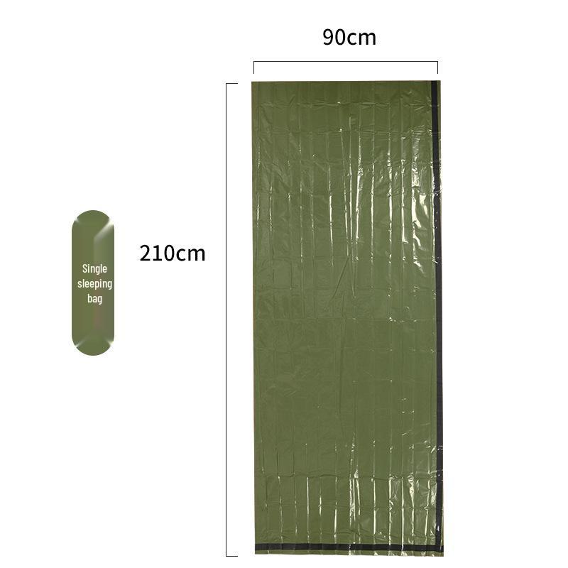 PE Outdoor Emergency Waterproof Sleeping Bag: Cold-Proof, Warm, Life-Saving Travel Blanket 210x125cm Double Sleeping Bag