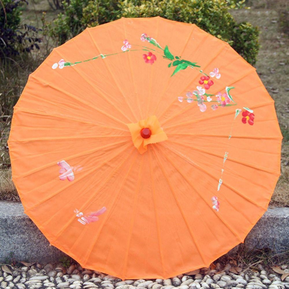 Vintage Oil Paper Umbrella Chinese Traditional Paper Parasol Folding Dance Umbrellas  Wedding