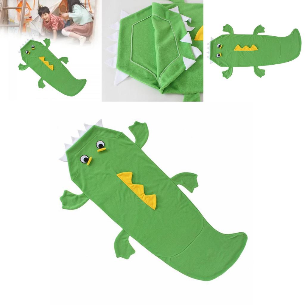Crocodile Cartoon Child Blanket Sleep Bag With Thick Insulation For Kids