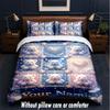 Teddy Bear Theme Custom Text Or Name 3Pcs Bedding Set,1 Flat Sheet & 2 Pillowcases Personalized Home Bedding