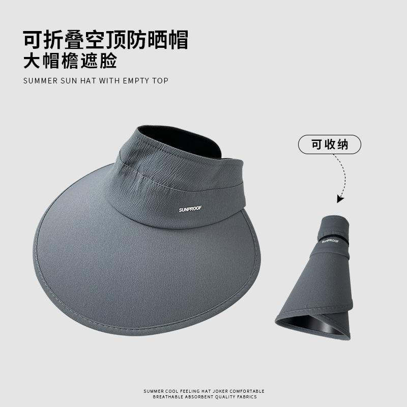 

Vinyl sunshade sunscreen hat children spring and summer outdoor versatile big brim bucket hat foldable empty top sun hat adjustable windbreak rope (brim 14.5CM)