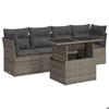 VidaXL Garden Furniture 5 Pcs with Grey Cushions Wicker 3326091