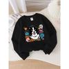 European Sizes Girls' Long-Sleeve Round Neck Sweatshirt "Cute Dog" Print, Spring/Autumn, Casual, Daily & Sports.