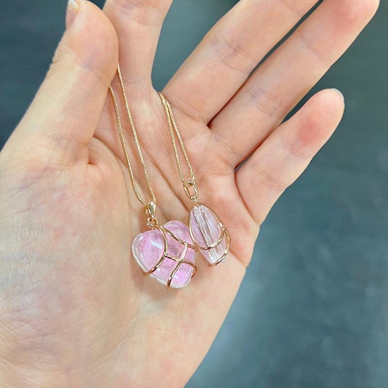 Dámský řetízek s přívěskem Diamantový Hrad Srdce Módní Roztomilý Barevný Princezna Šperk pro Přítelkyni Nejlepší Kamarádky