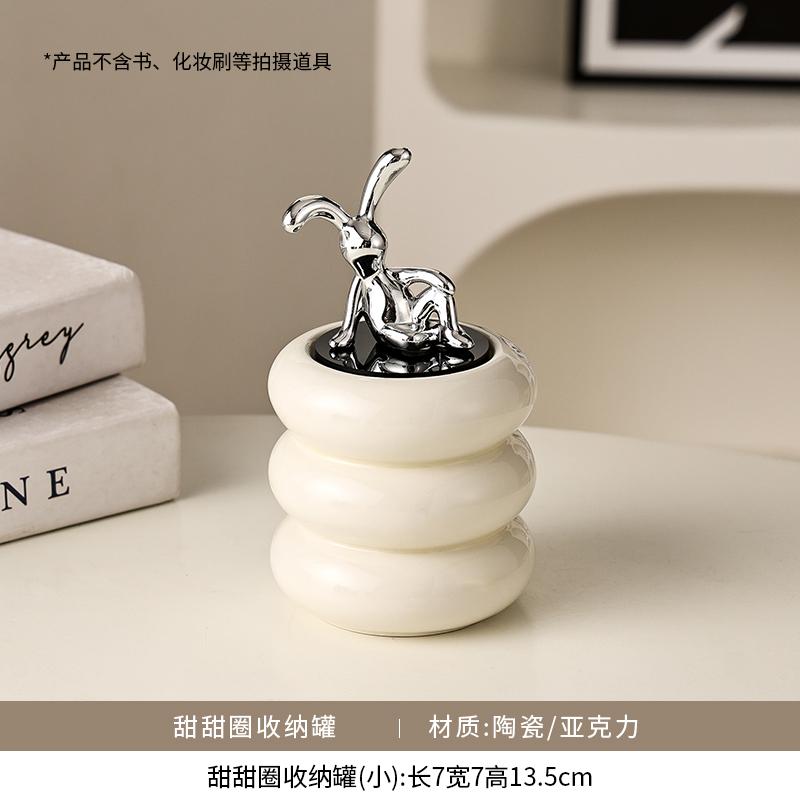 European-style Ceramic Household Cotton Swab Jar Creative Portable Toothpick Box Toothpick Tube Storage Cotton Swab Canister