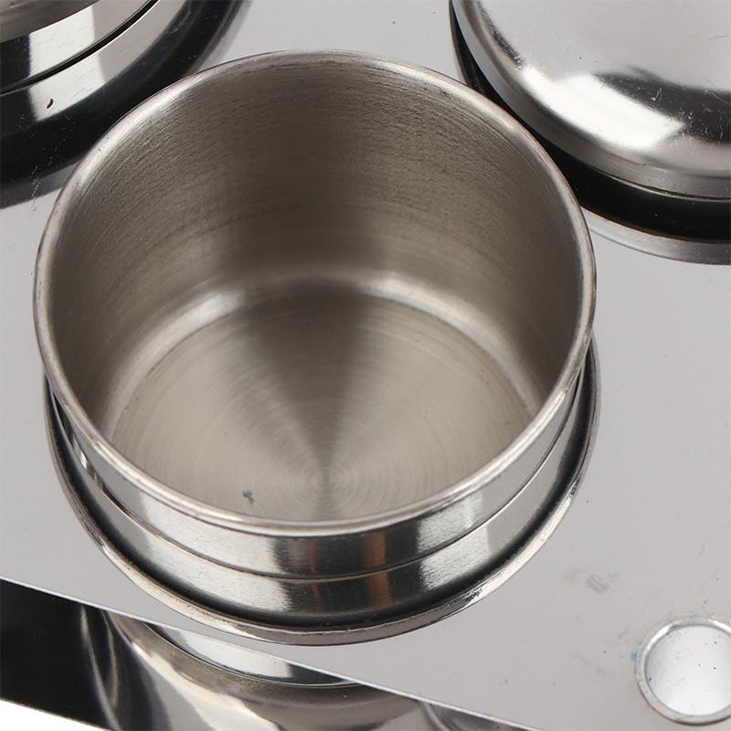 3/5 Stuks Roestvrij Staal Dappen Schaal Bekers Set Salon Manicure Acryl Poeder Vloeistof Container Organizer Tray Dappen Schaal Nagelkunst Gereedschap