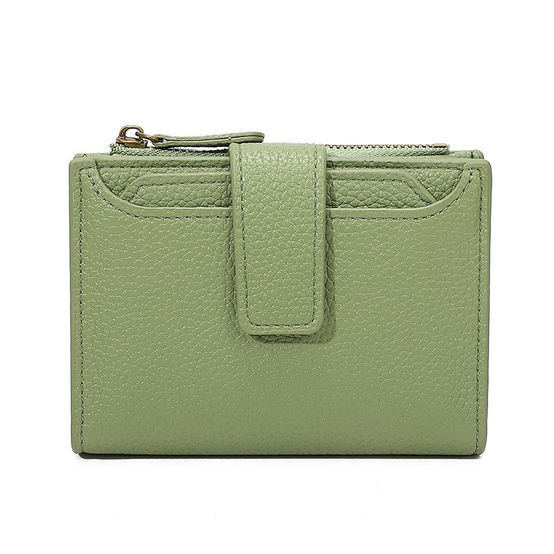 Hot-selling leather zipper change bag card bag integrated, simple anti-theft brush new women's wallet