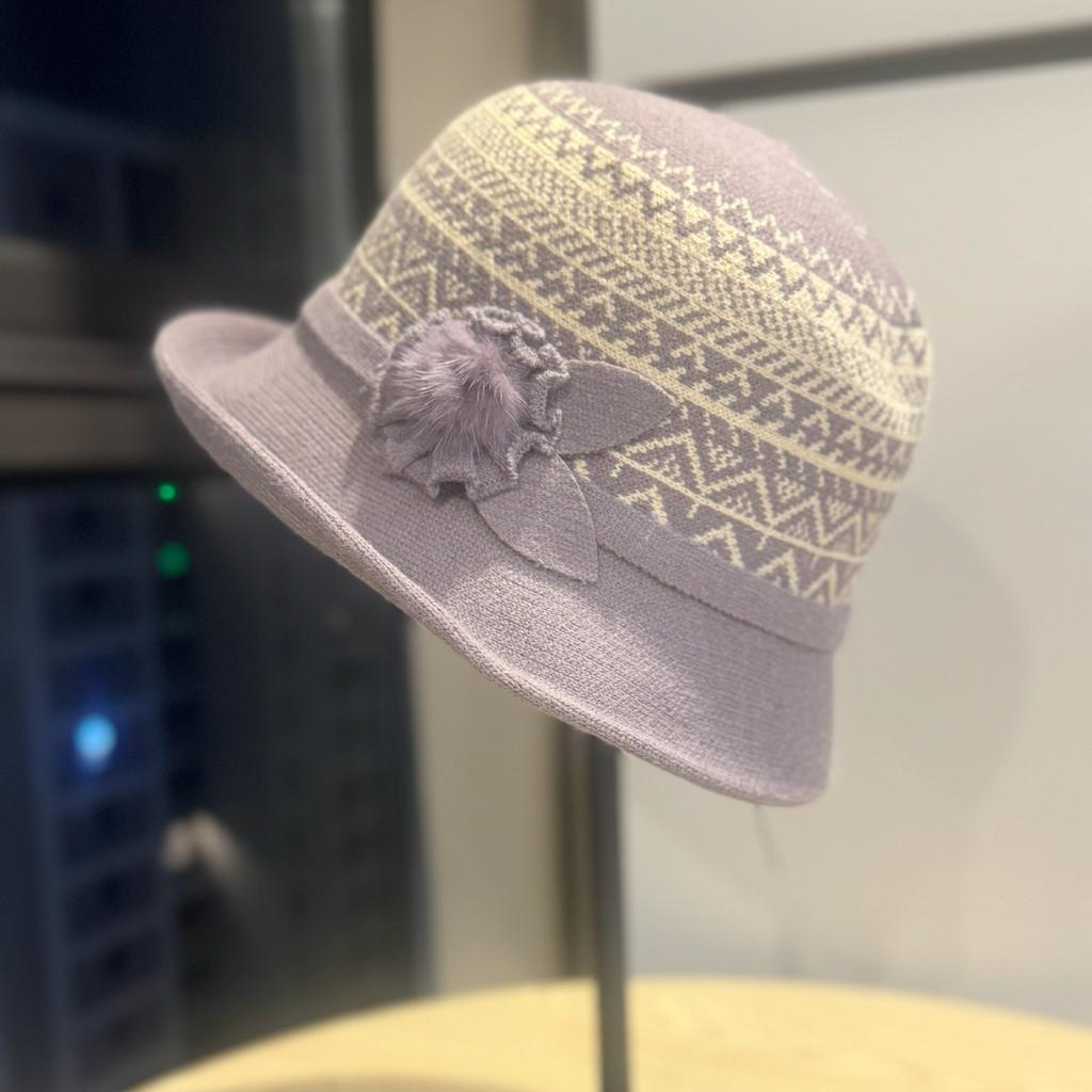 Hats for Middle Aged and Elderly Women and Mothers Fashionable Woolen Basin Hats for The Elderly Autumn and Winter Fisherman Hats