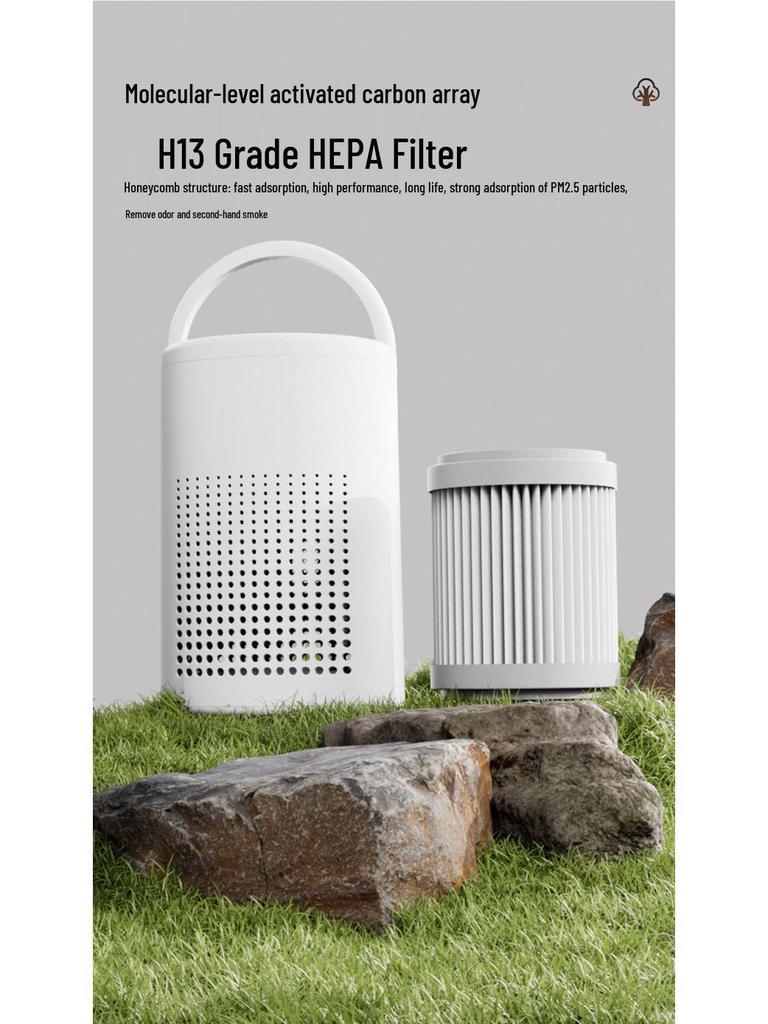 USB-Powered Desktop Air Purifier for Indoor Use, Removes Secondhand Smoke and PM2.5