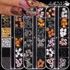 12 Grid Halloween Series Nail Art Jewelry Cartoon Ghost Pumpkin Spider Bat Nail Charms Diy Nail Art Decoration Accessories