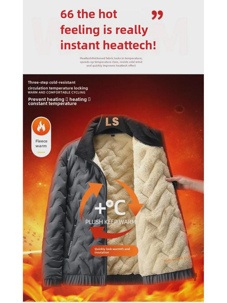 Winter Samt Dick Warm Lässig Zweiteiler: Lockerer Mantel & Vielseitige Hose