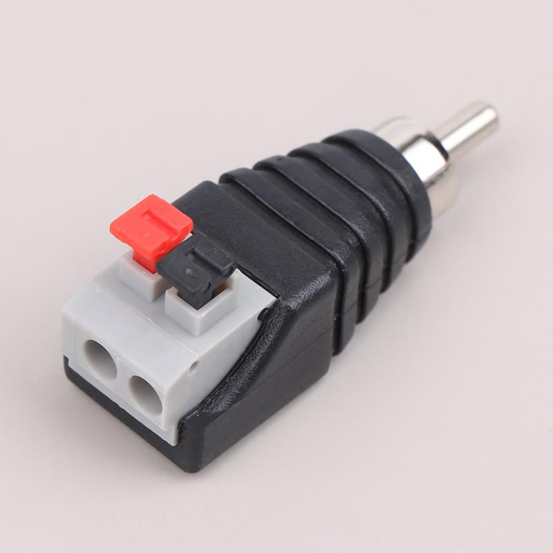 2 Stück Lautsprecherkabel zu Audio-Steckerbuchse Schnellsteckverbinder RCA-Stecker Adapter Lautsprecherstecker Universalkabel