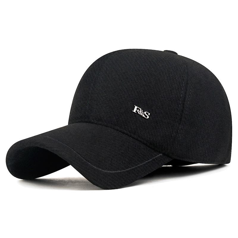 Mens Winter Warm Baseball Cap with Ear Flaps Outdoor Sports Dad Hat
