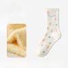 Women's Autumn and Winter Mid-calf Socks, Mink Fleece Thickened Warm Floor Socks, Sleeping Socks, Coral Fleece Socks