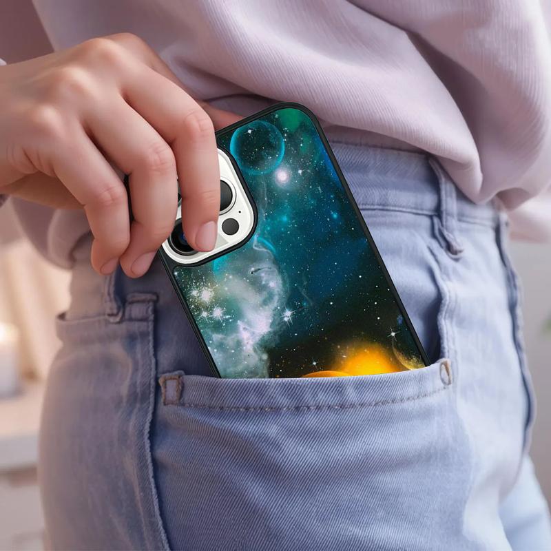 

Чехол для телефона Луна Звезды Космос для iPhone 17 Air 15 16e 14 13 Pro Max Coque 12 11 Pro Max PLUS iPhone 13pro max