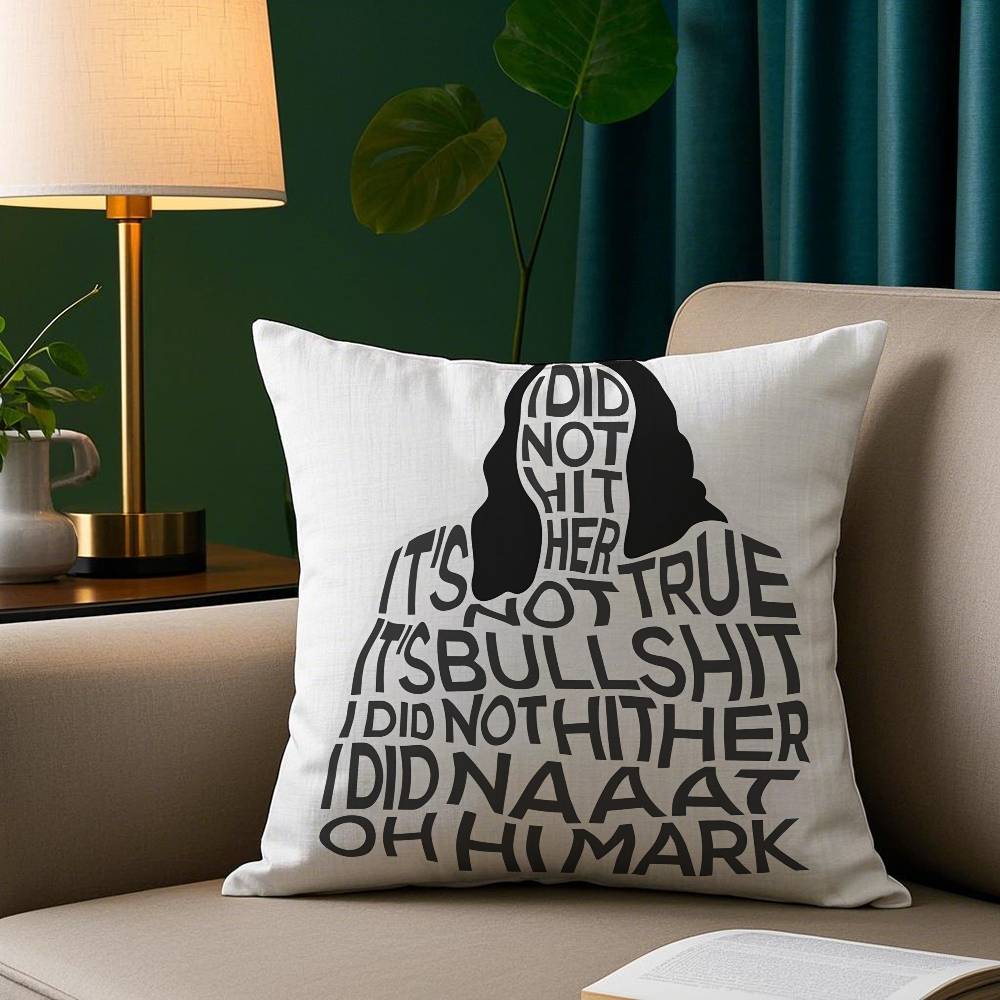 The Room T-Tommy Wiseau Pillow Case Short Plush Print Cushion Cover Square Throw Pillow Covers Sofa Home Decor