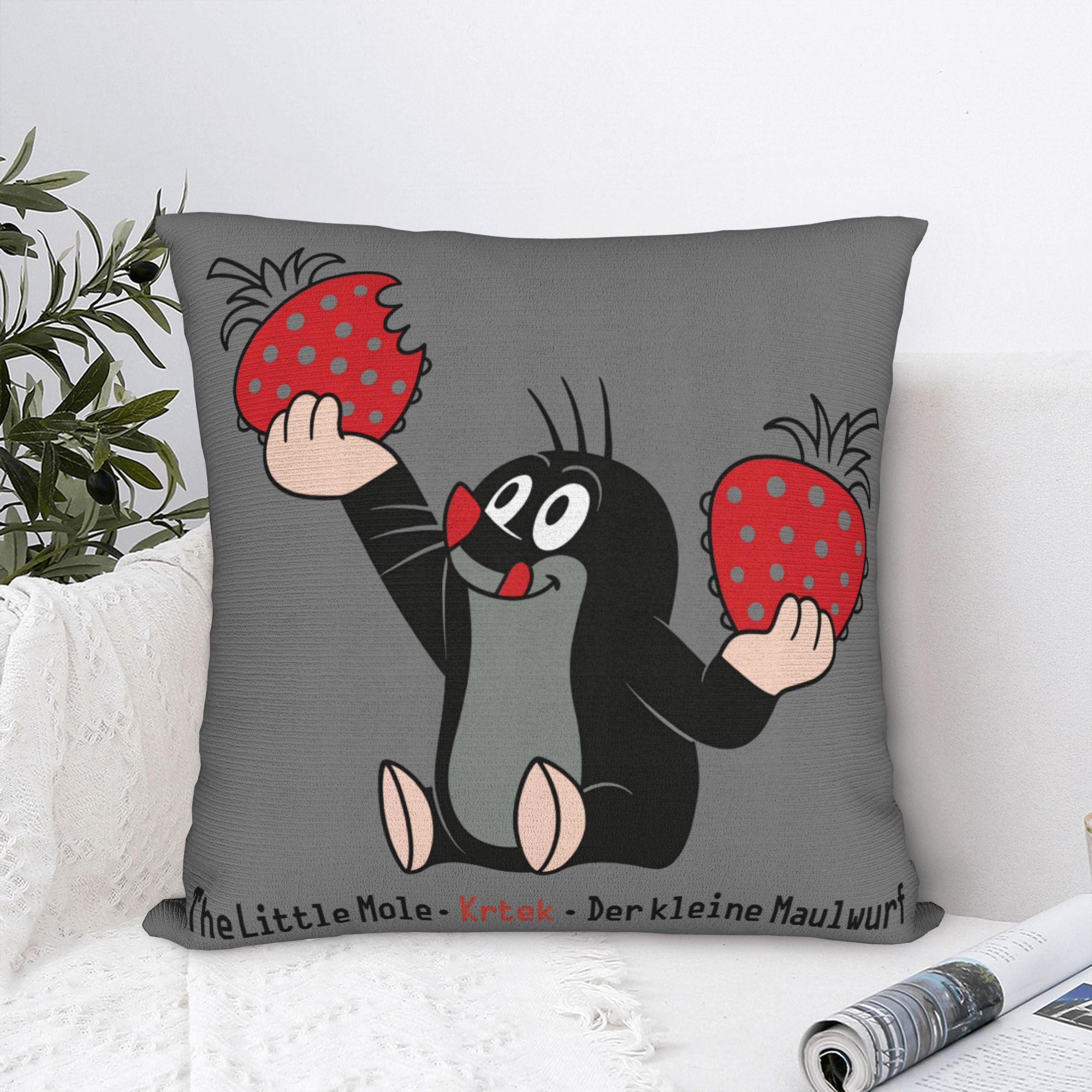 Fine Glasses Unisex The Little Mole Krtek Strawberry Pillowcase Printing Polyester Cushion Cover Cartoon Pillow Case Cover Living Room Dropshipping