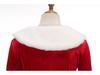 2025 Retro Velvet Christmas Dress with Fur Collar for Women