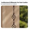 Hanging Rain Chain with Twisted-Loop Elements Weatherproof for Pergola