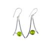 Peridot Gemstone 925 Sterling Silver Jewelry Handmade Women Gift Earrings 1.45" EE-66-3