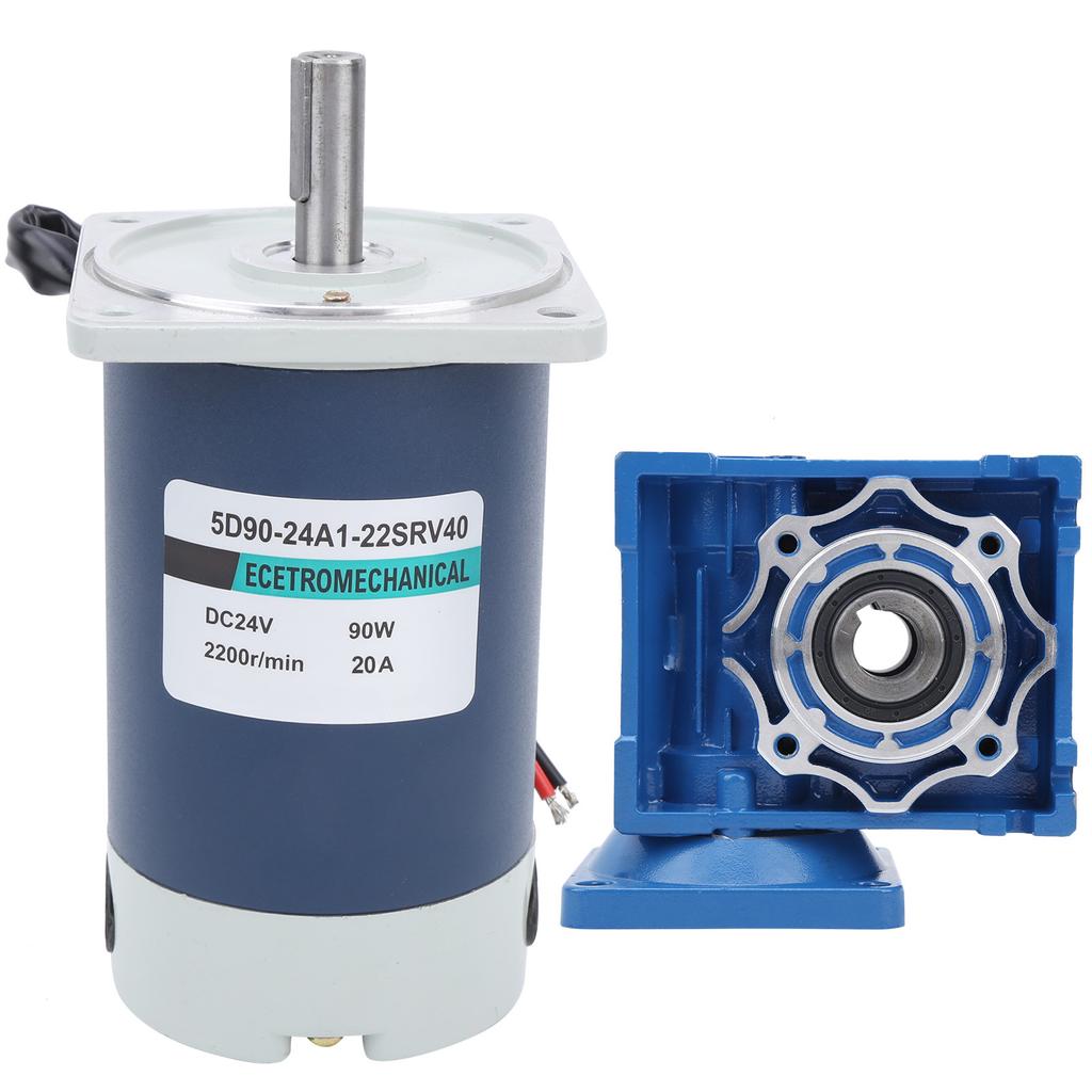 DC24V Worm Gear Reducer Motor Stainless Steel 90W High Power 2200 R Min20r Min Reduction Ratio 110r Min Output Speed