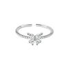 Women's 925 Silver Plated Butterfly Ring - Niche Summer Fairy Design for Index Finger