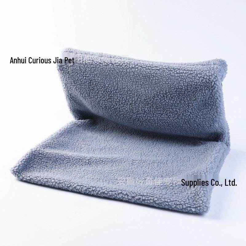 Spot Pet L-Shaped Washable Fleece Cat Bed: Removable, Foldable Metal Frame & Winter Warm Hammock.