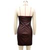 2024 Autumn/Winter European & American Style Women's Tube Top PU Dress - Sexy, Fashionable Nightclub Outfit