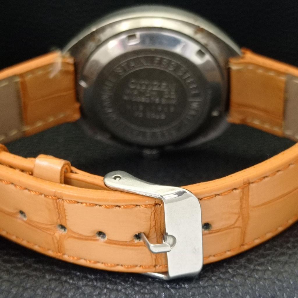 Citizen AUTOMATIK 8200 VINTAGE JAPAN HERREN ARABISCHES SILBERNES ZIFFERBLATT UHR a702769-1 R210-a702769